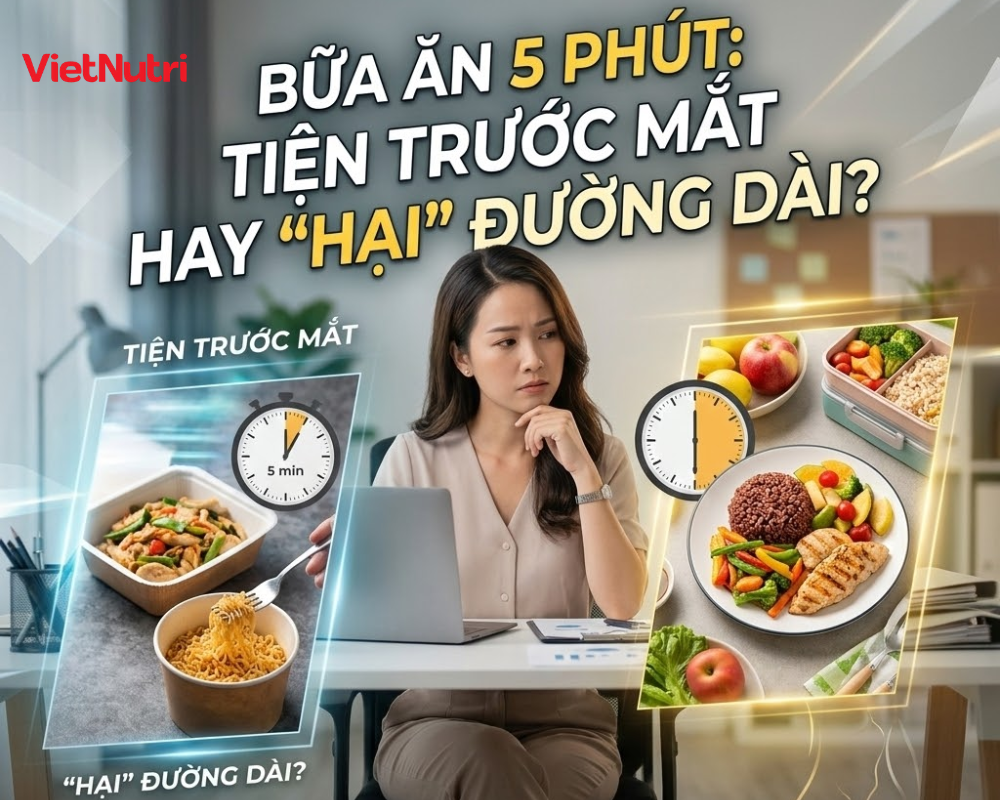 BỮA ĂN 5 PHÚT: SỰ TIỆN LỢI NHẤT THỜI HAY "BẢN ÁN" SỨC KHỎE ĐƯỜNG DÀI?